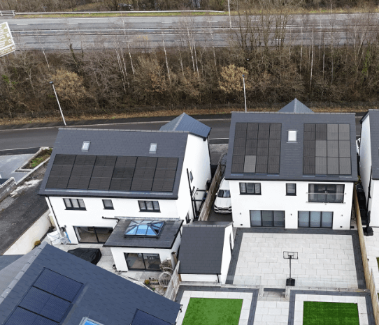 example of New Build Solar & Battery Installation in Merthyr Tydfil