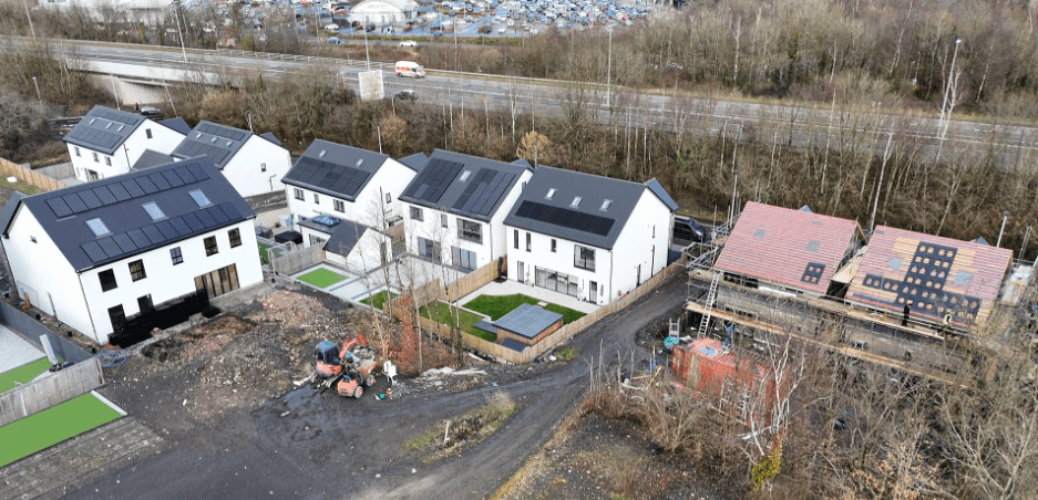 Solar PV system on a Welsh home